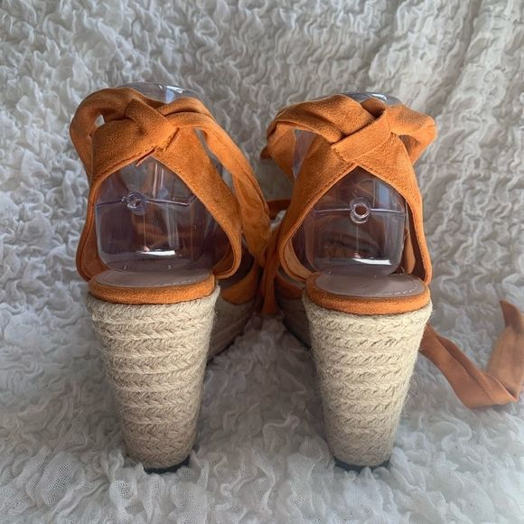 Orange Wedge Sandals - Picture 4 of 13